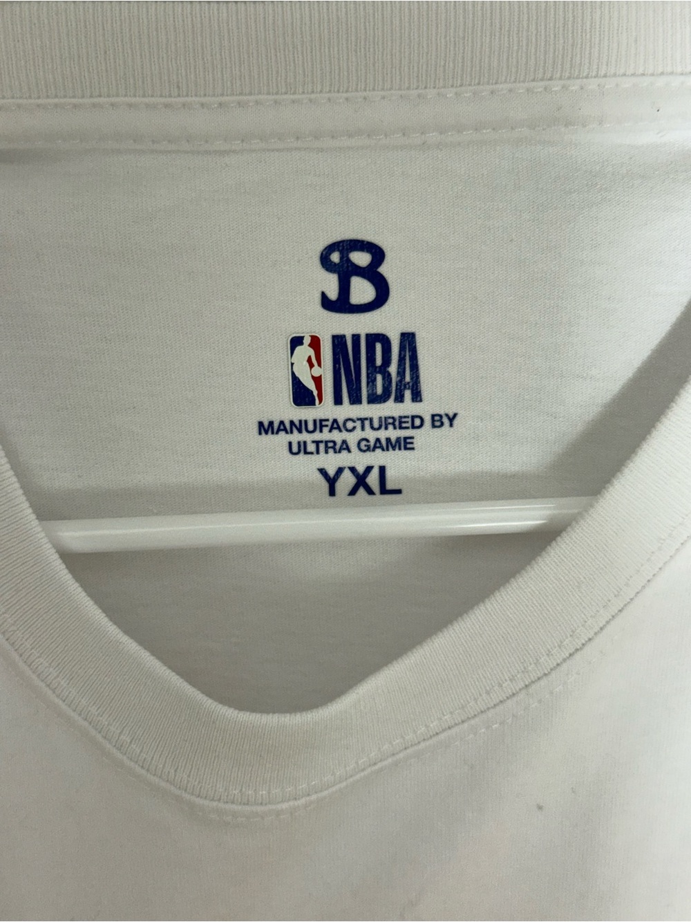 NBA Los Angeles Lakers White Tee with Purple and Gold Logo - Picture 7 of 7